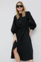 crna Pamučna haljina Polo Ralph Lauren