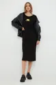 Pamučna haljina Armani Exchange  100% Pamuk