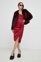 Bardot rochie rosu 57593DB2.BURGUNDY
