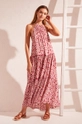 ροζ Φόρεμα παραλίας women'secret Vi Long Flower Dress Γυναικεία