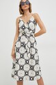 Morgan sukienka RLOU.F.OFF.WHITE beżowy AW22
