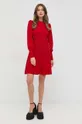 Μάλλινο φόρεμα Luisa Spagnoli κόκκινο