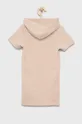 Παιδικό βαμβακερό φόρεμα Calvin Klein Jeans ροζ