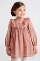 ροζ Παιδικό βαμβακερό φόρεμα Mayoral Για κορίτσια