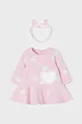 ροζ Φόρεμα με κορδέλα Mayoral Newborn Για κορίτσια