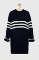 Παιδικό φόρεμα Tommy Hilfiger με μοτίβο σκούρο μπλε KG0KG06883.9BYY