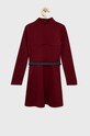 Dziewczynka Tommy Hilfiger sukienka dziecięca KG0KG06884.9BYY bordowy