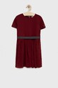 Dievčenské šaty Tommy Hilfiger jednofarebný burgundské KG0KG06887.9BYY