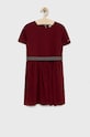 Dievčenské šaty Tommy Hilfiger jednofarebný burgundské KG0KG06887.9BYY