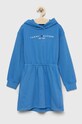 Otroška obleka Tommy Hilfiger Pletenina modra KG0KG06969.9BYY