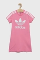 roza Dječja haljina adidas Originals Za djevojčice