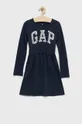 σκούρο μπλε Παιδικό βαμβακερό φόρεμα GAP Για κορίτσια