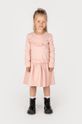 pastelově růžová Dětské bavlněné šaty Coccodrillo Dívčí