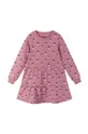 Παιδικό βαμβακερό φόρεμα Reima ροζ