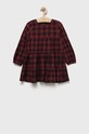 Desigual rochie din bumbac pentru copii mini burgundia 22WGVW04