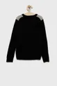 Παιδικό πουλόβερ από μείγμα μεταξιού Guess μαύρο