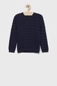 United Colors of Benetton pulover pentru copii din amestec de lana uni bleumarin 123EH100B.P