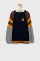 sötétkék United Colors of Benetton gyerek gyapjúkeverékből készült pulóver Fiú