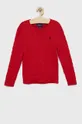 κόκκινο Παιδικό βαμβακερό πουλόβερ Polo Ralph Lauren Για αγόρια