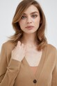 Calvin Klein kardigan wełniany brązowy K20K204449.9BYY