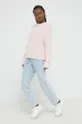 Βαμβακερό πουλόβερ HUGO ροζ