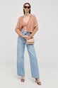 Patrizia Pepe cardigan 8K0061.K036 portocaliu AW22