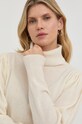 Twinset sweter wełniany beżowy 222TT3352