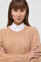 Шерстяной свитер Twinset коричневый 222TT3340