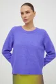 fioletowy Samsoe Samsoe sweter wełniany NOR