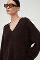 Gestuz sweter wełniany brązowy 10906550