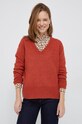 Pepe Jeans sweter z domieszką wełny PL701887.262 pomarańczowy AW22