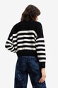 Desigual sweter z domieszką wełny czarny 22WWJF26