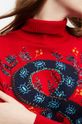 Пуловер с вълна Desigual червен