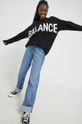 czarny Noisy May sweter z domieszką wełny Balance Damski