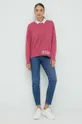 Βαμβακερό πουλόβερ Tommy Hilfiger ροζ