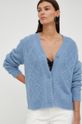 albastru Bruuns Bazaar pulover de lana