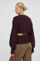 Odzież Bruuns Bazaar sweter z domieszką wełny Sedum Irina BBW3027 bordowy