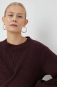 Bruuns Bazaar sweter z domieszką wełny Sedum Irina bordowy BBW3027