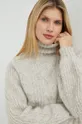 beżowy Bruuns Bazaar sweter wełniany Salvia Kaya Damski