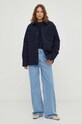 Samsoe Samsoe sweter wełniany F18422025 granatowy AW24