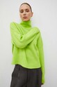 Samsoe Samsoe sweter wełniany NOLA zielony F18322002