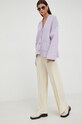 Samsoe Samsoe sweter F22300082 fioletowy AW22