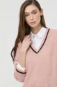 różowy Liu Jo sweter z domieszką wełny
