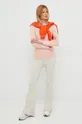 Πουλόβερ με προσθήκη μαλλιού Calvin Klein Jeans ροζ
