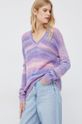 purpurowy GAP sweter