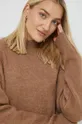 brązowy Superdry sweter z domieszką wełny