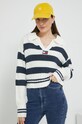 Tommy Jeans pulover din amestec de lana bleumarin DW0DW14279.9BYY