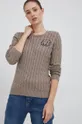 sivá Bavlnený sveter Lauren Ralph Lauren