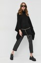 MICHAEL Michael Kors poncho z domieszką wełny czarny MF260HNCSN