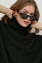 MICHAEL Michael Kors poncho z domieszką wełny MF260HNCSN czarny